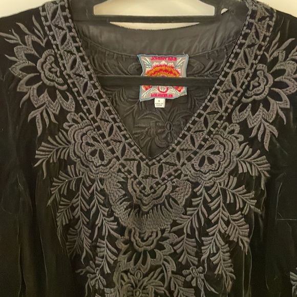 Johnny Was black velvet top - Picture 2 of 7